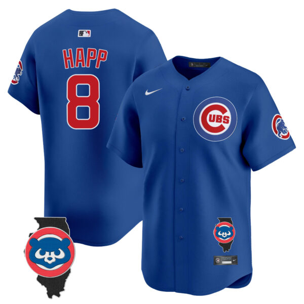 Men's Chicago Cubs Illinois Patch Vapor Premier Limited Jersey V2 - All Stitched - Image 19