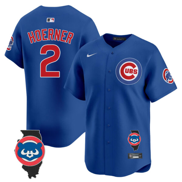 Men's Chicago Cubs Illinois Patch Vapor Premier Limited Jersey V2 - All Stitched - Image 21