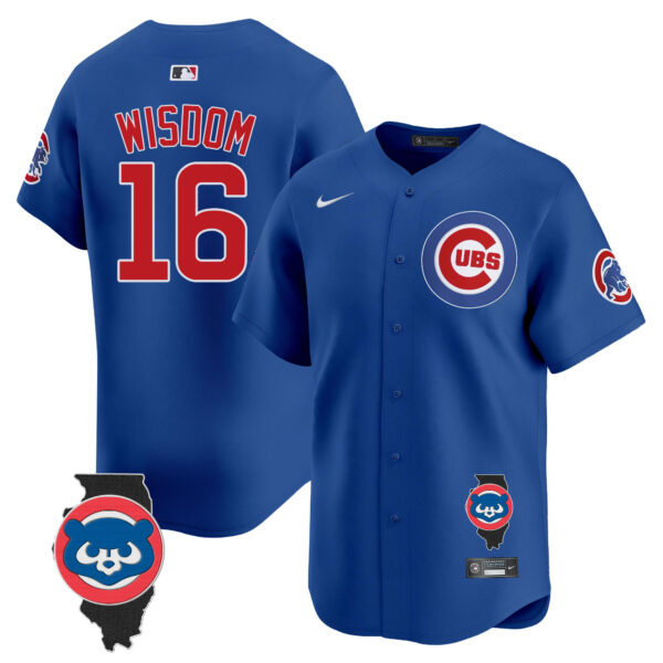 Men's Chicago Cubs Illinois Patch Vapor Premier Limited Jersey V2 - All Stitched - Image 23