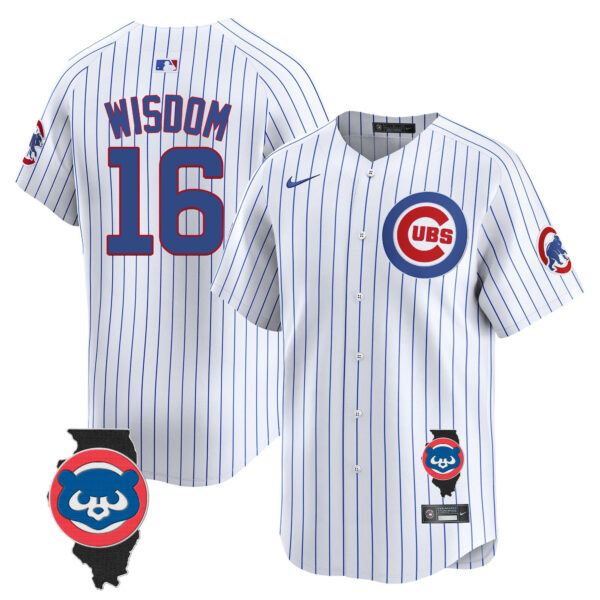 Men's Chicago Cubs Illinois Patch Vapor Premier Limited Jersey V2 - All Stitched - Image 31