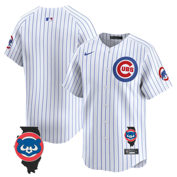Men's Chicago Cubs Illinois Patch Vapor Premier Limited Jersey V2 - All Stitched - Image 32