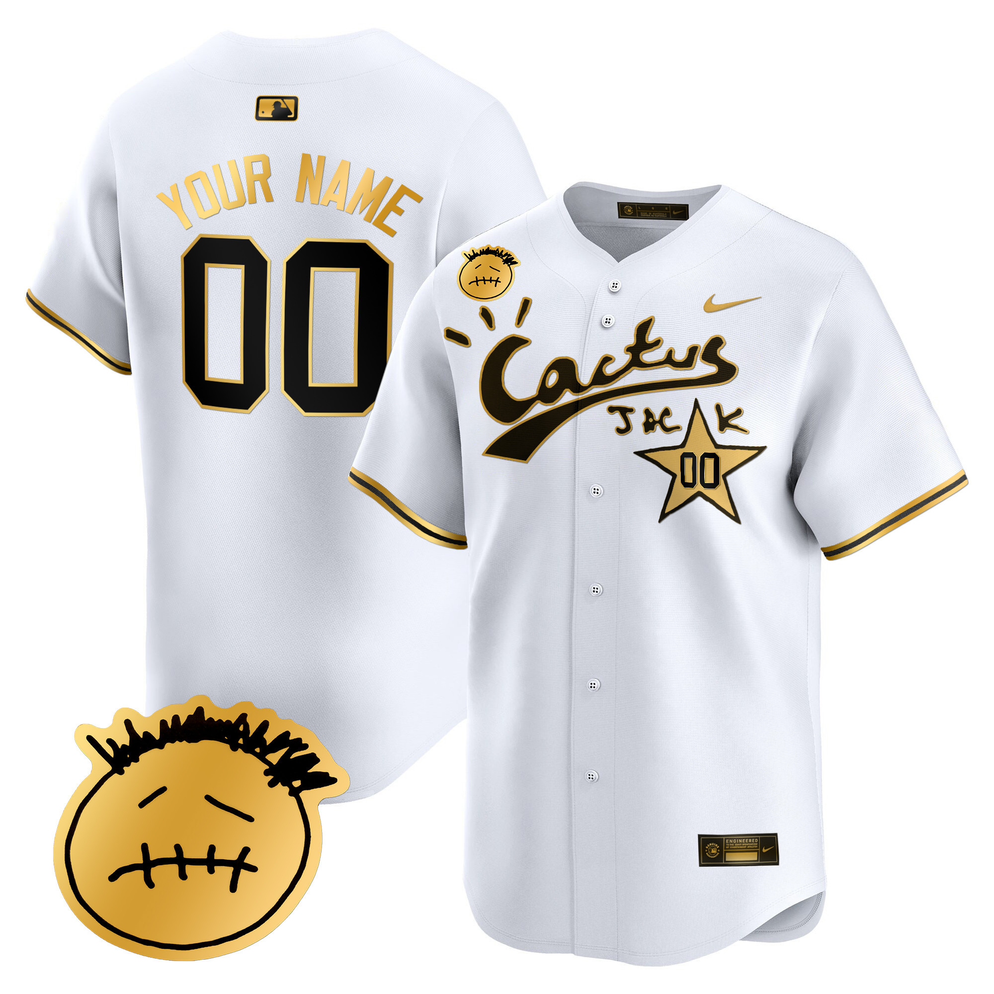 Houston Astros Cactus Jack Patch Vapor Premier Limited Custom Jersey V5 - Stitched - Image 2