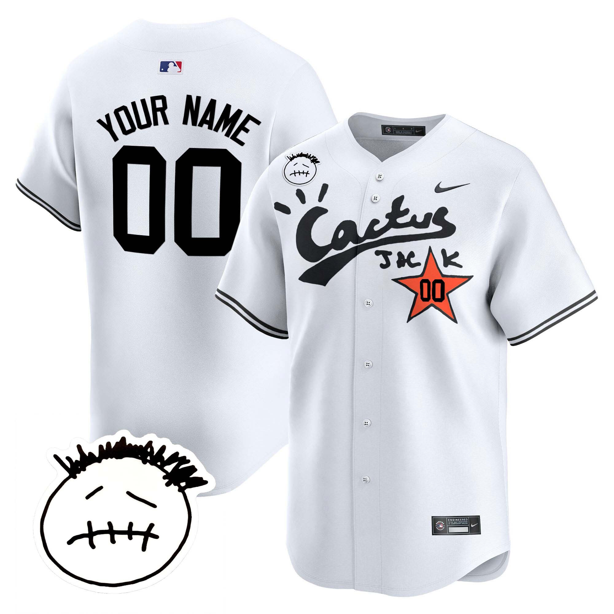 Houston Astros Cactus Jack Patch Vapor Premier Limited Custom Jersey V5 - Stitched - Image 4