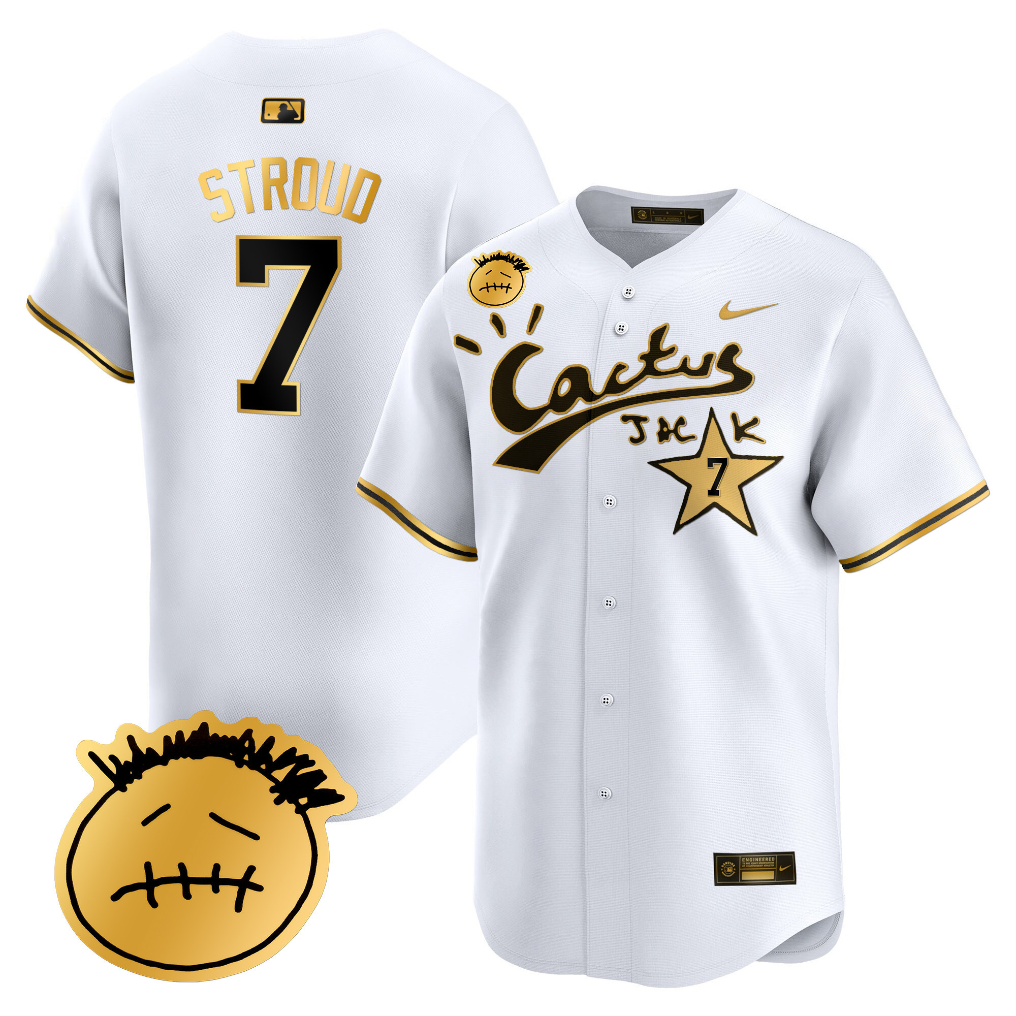 Men's Houston Astros Cactus Jack Patch Vapor Premier Limited Jersey V5 - Stitched - Image 10