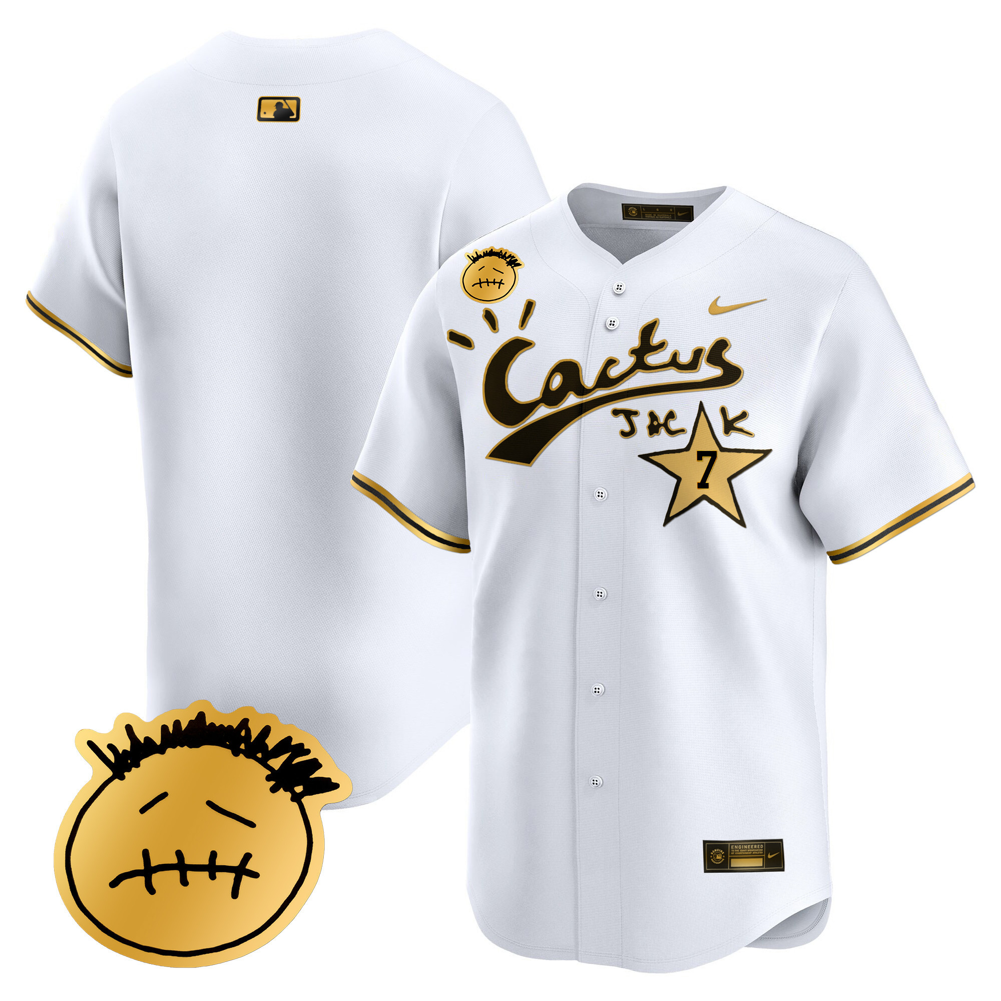 Men's Houston Astros Cactus Jack Patch Vapor Premier Limited Jersey V5 - Stitched - Image 18