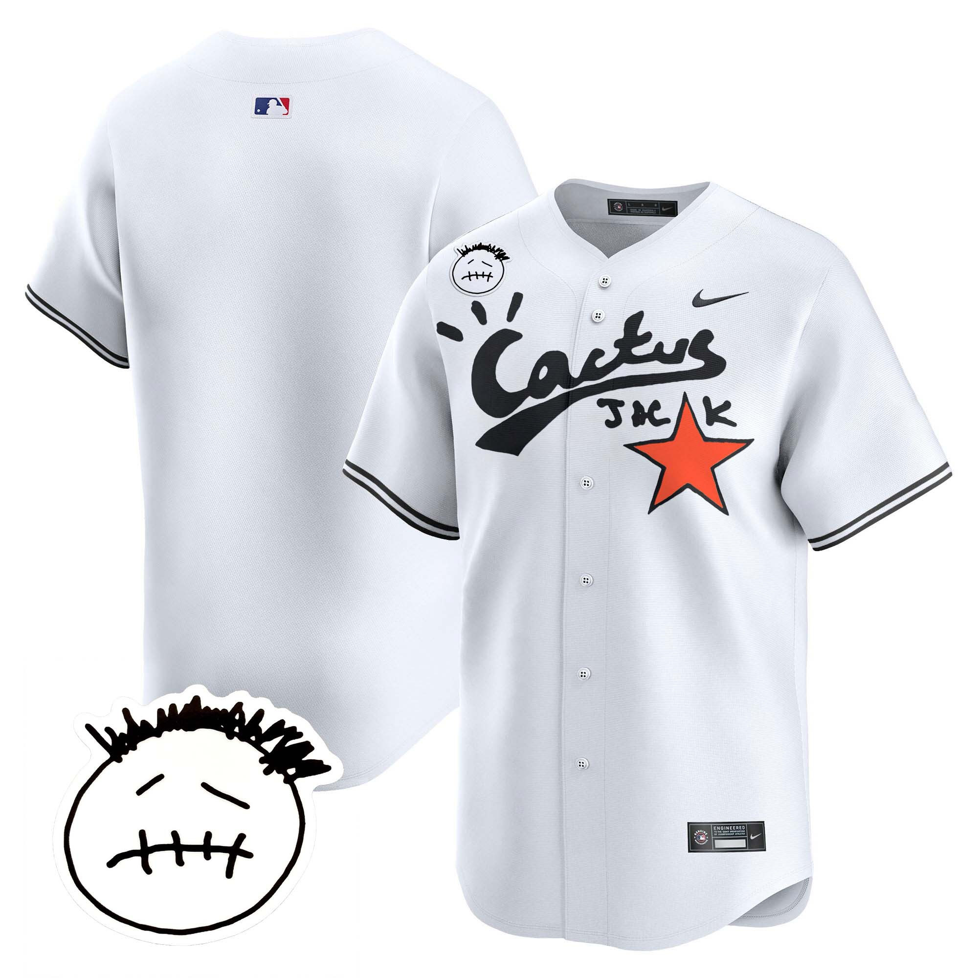 Men's Houston Astros Cactus Jack Patch Vapor Premier Limited Jersey V5 - Stitched - Image 36