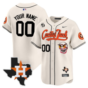 Houston Astros Cactus Jack Patch Vapor Premier Limited Custom Jersey V6 - Stitched