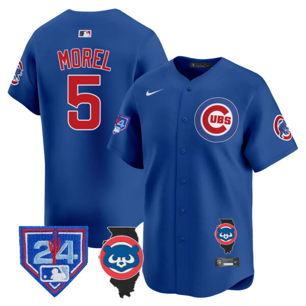 Men's Chicago Cubs Spring Training & Illinois Patch Vapor Premier Limited Jersey - All Stitched - Image 22