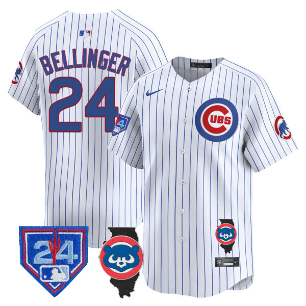 Men's Chicago Cubs Spring Training & Illinois Patch Vapor Premier Limited Jersey - All Stitched - Image 26