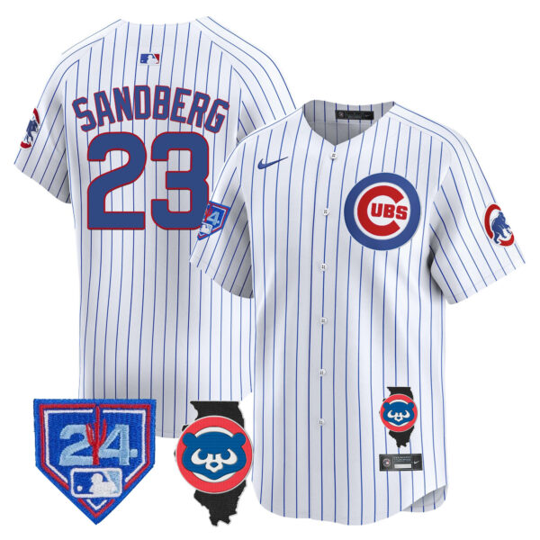 Men's Chicago Cubs Spring Training & Illinois Patch Vapor Premier Limited Jersey - All Stitched - Image 28