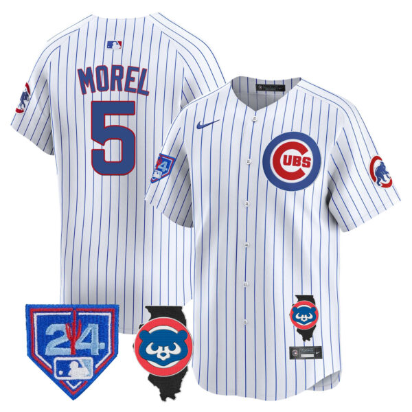 Men's Chicago Cubs Spring Training & Illinois Patch Vapor Premier Limited Jersey - All Stitched - Image 30