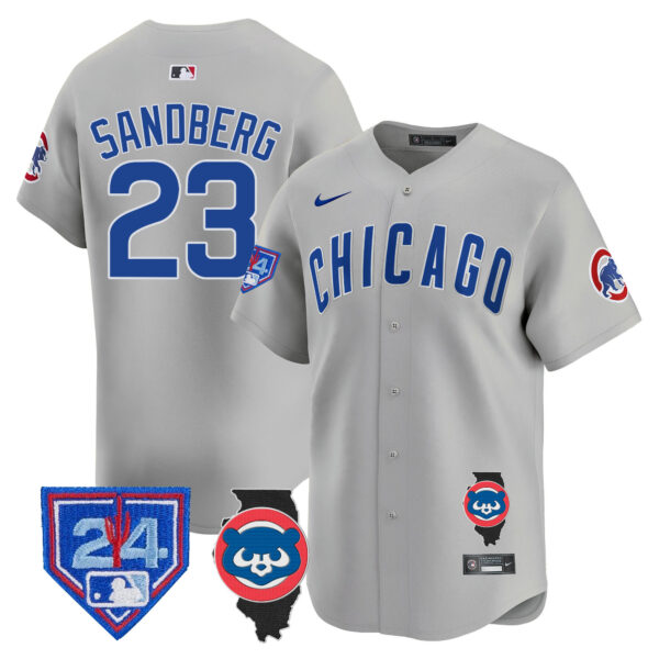 Men's Chicago Cubs Spring Training & Illinois Patch Vapor Premier Limited Jersey - All Stitched - Image 36
