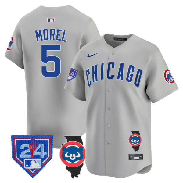 Men's Chicago Cubs Spring Training & Illinois Patch Vapor Premier Limited Jersey - All Stitched - Image 38