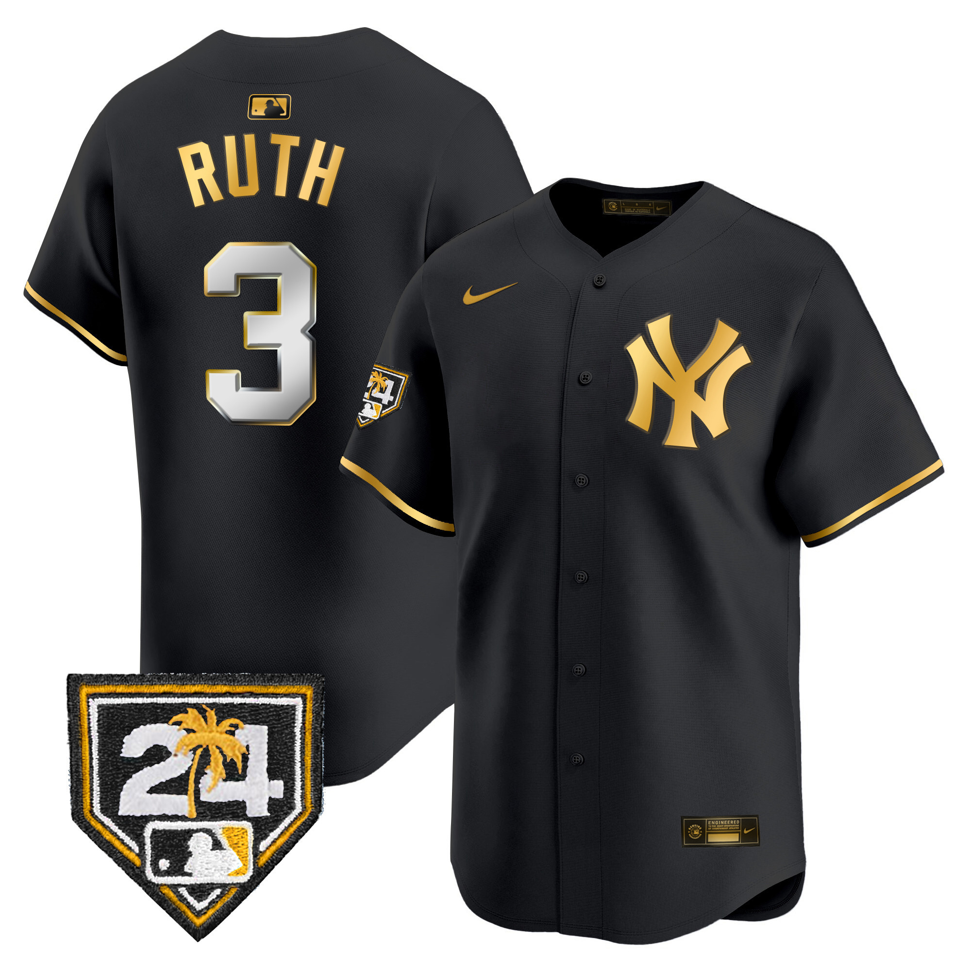 Men's New York Yankees 2024 Spring Training Patch Vapor Premier Limited Jersey - All Stitched - Image 4