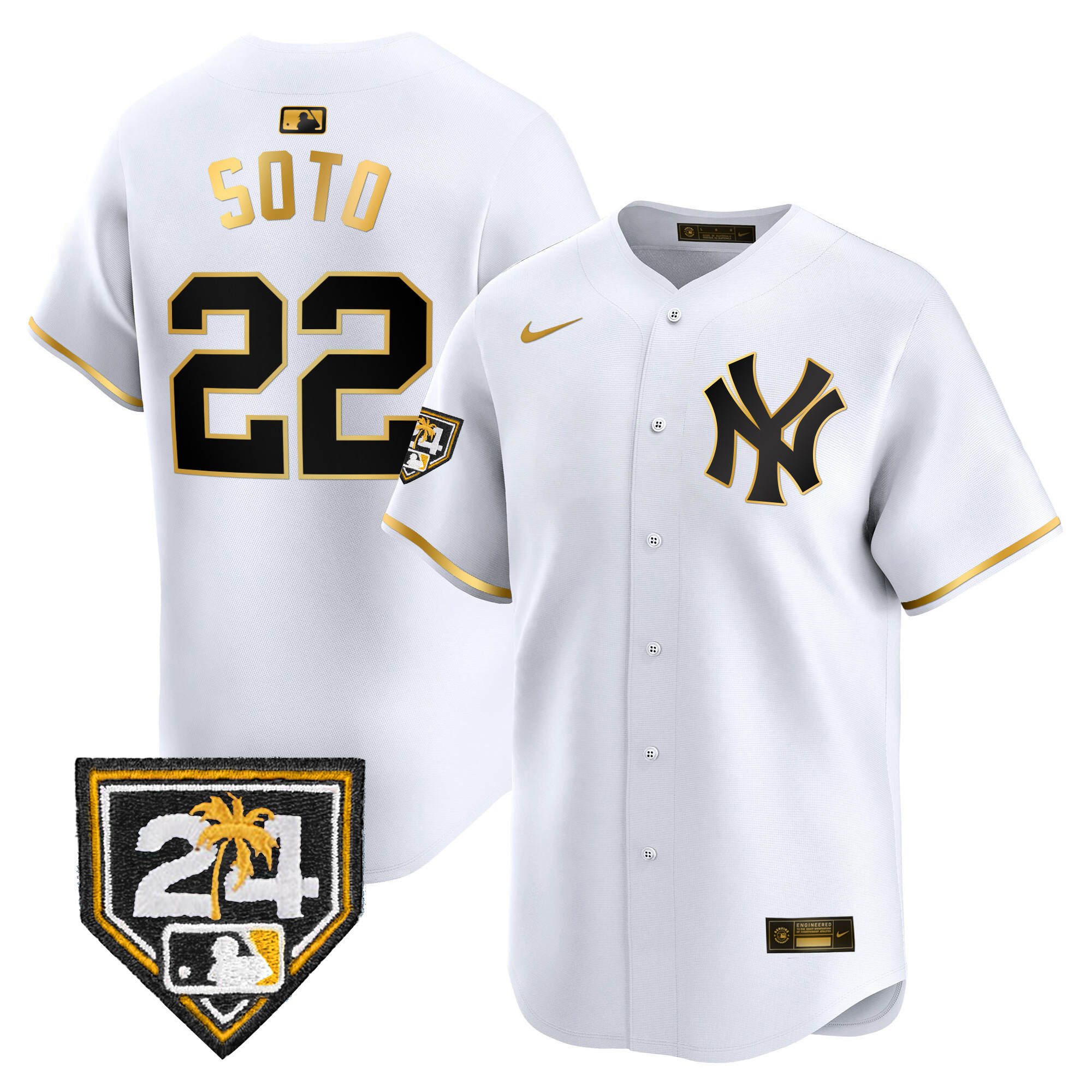 Men's New York Yankees 2024 Spring Training Patch Vapor Premier Limited Jersey - All Stitched - Image 10