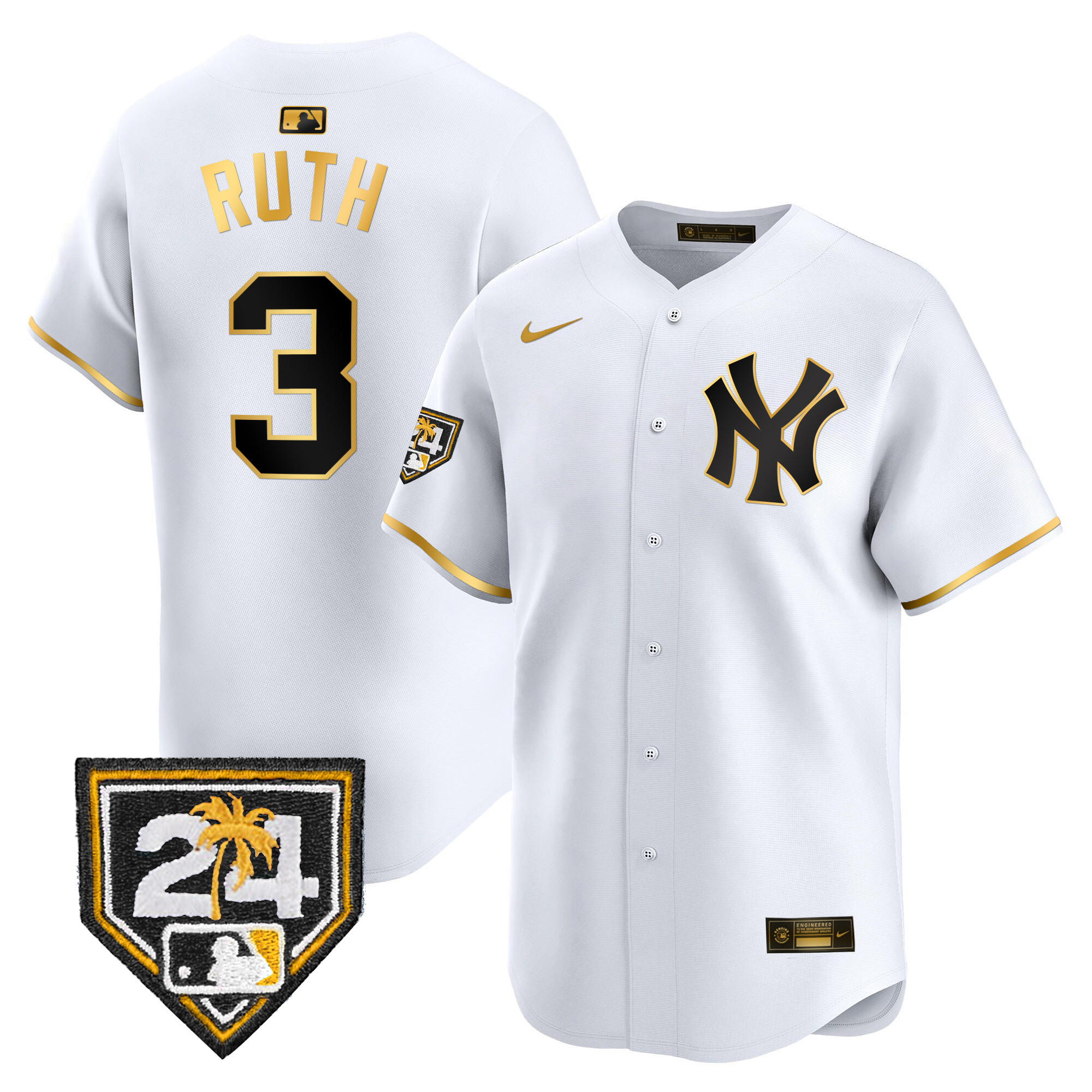 Men's New York Yankees 2024 Spring Training Patch Vapor Premier Limited Jersey - All Stitched - Image 12
