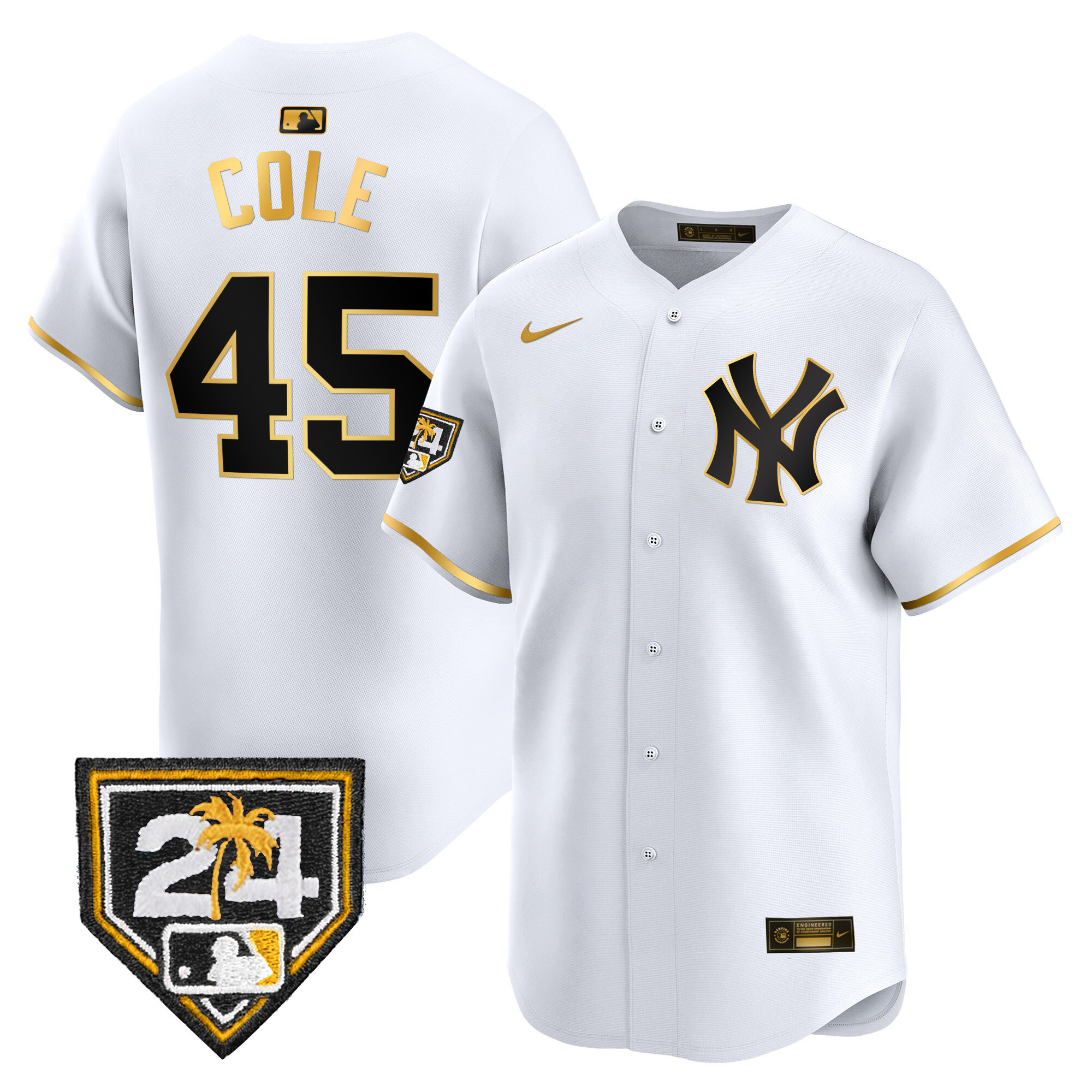 Men's New York Yankees 2024 Spring Training Patch Vapor Premier Limited Jersey - All Stitched - Image 13