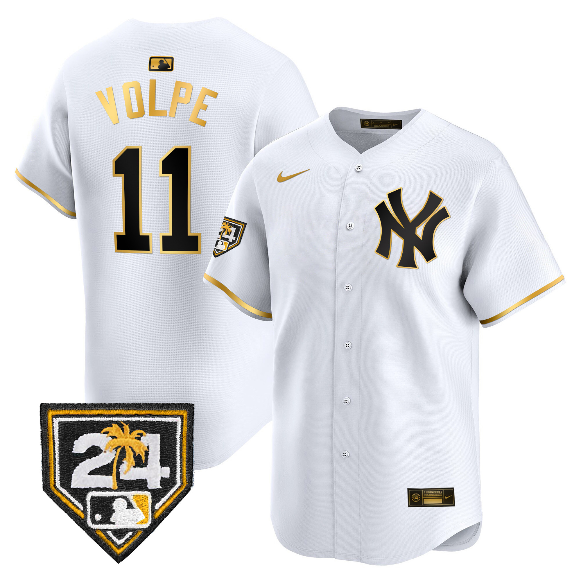 Men's New York Yankees 2024 Spring Training Patch Vapor Premier Limited Jersey - All Stitched - Image 14