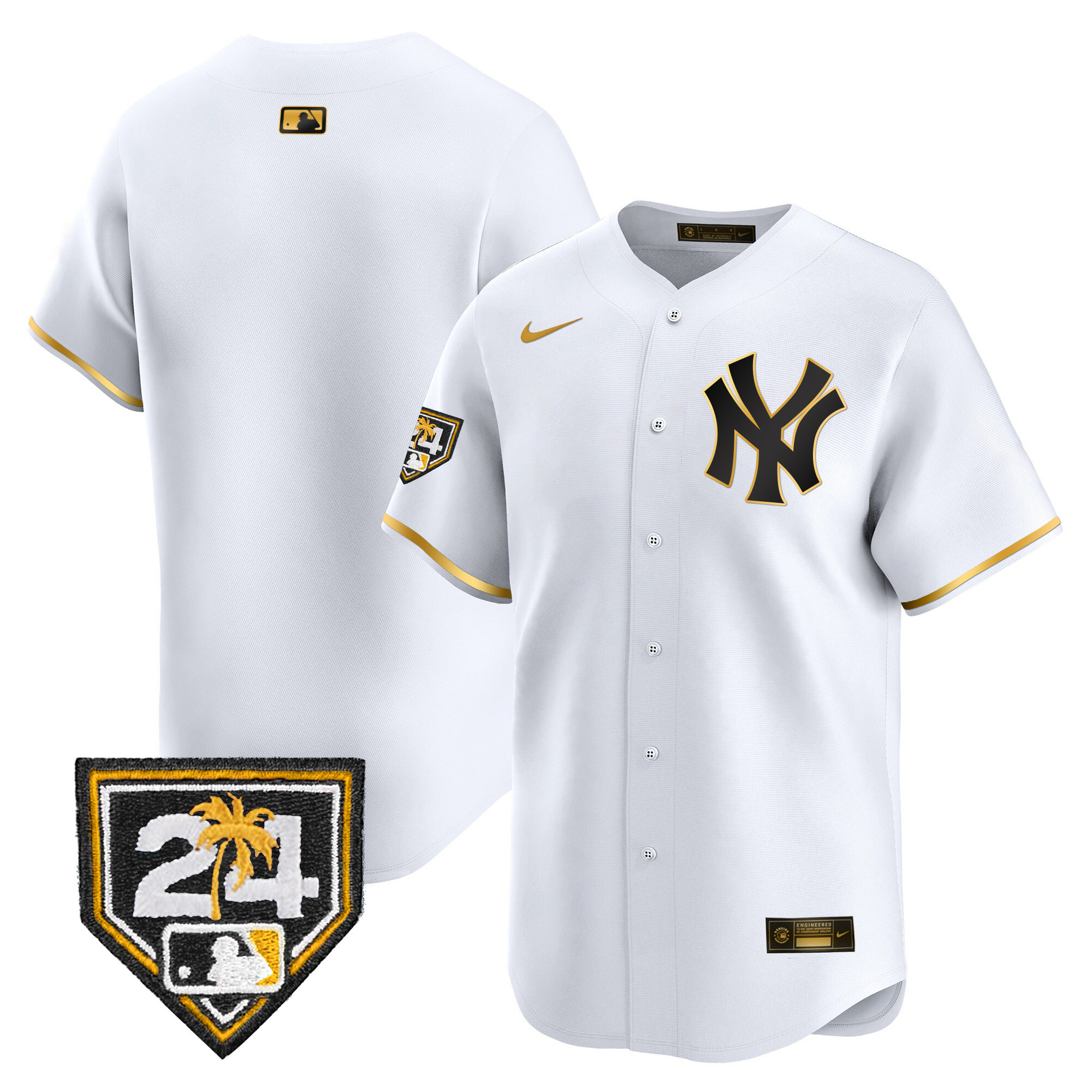Men's New York Yankees 2024 Spring Training Patch Vapor Premier Limited Jersey - All Stitched - Image 16