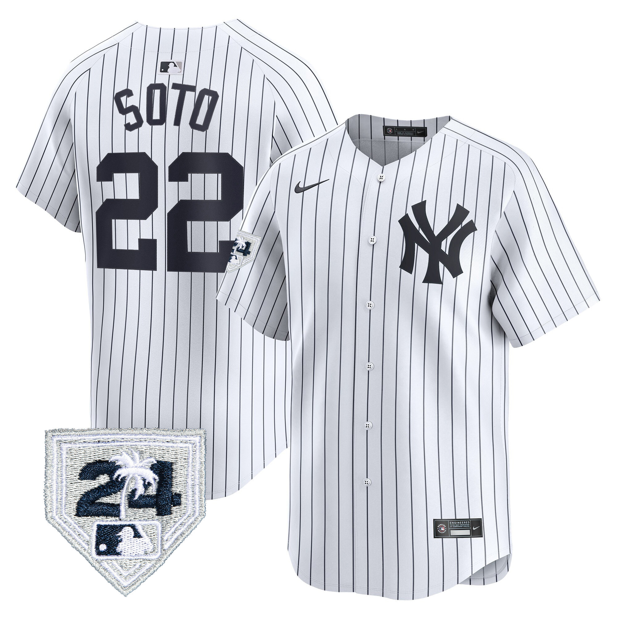 Men's New York Yankees 2024 Spring Training Patch Vapor Premier Limited Jersey - All Stitched - Image 18