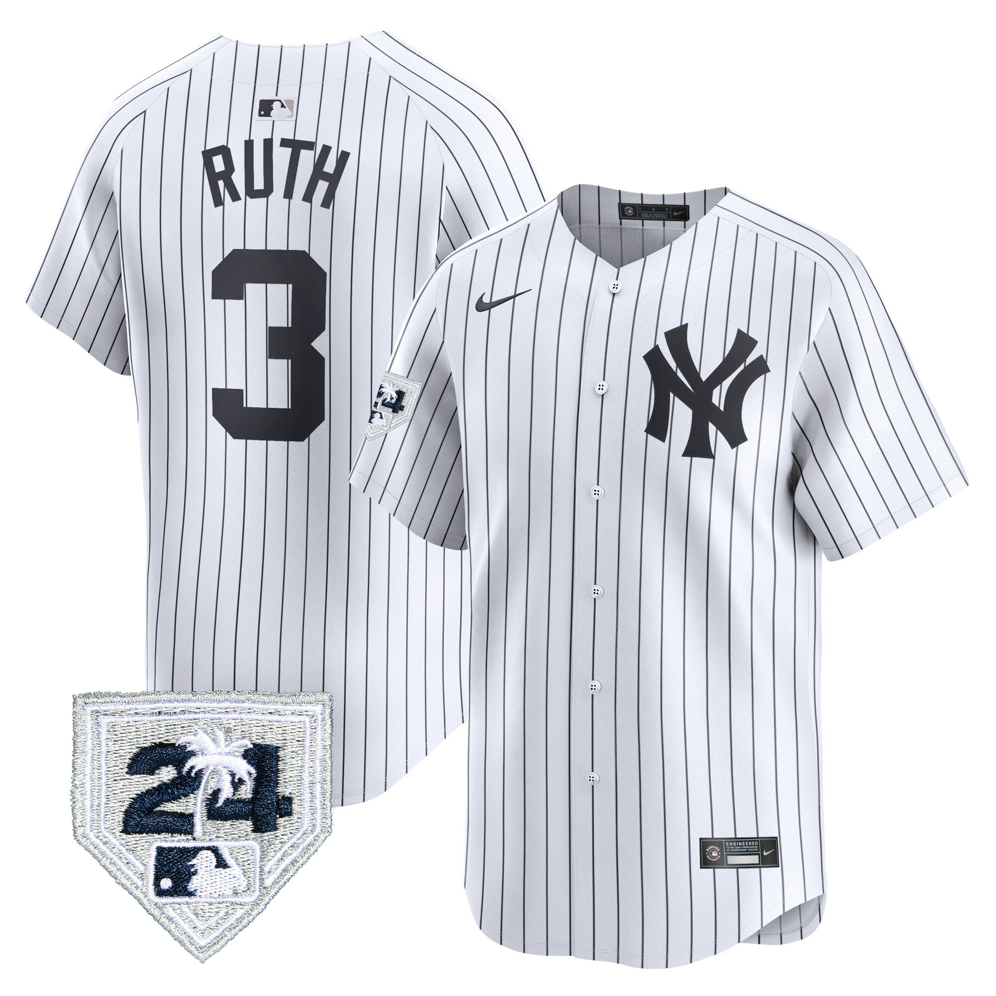 Men's New York Yankees 2024 Spring Training Patch Vapor Premier Limited Jersey - All Stitched - Image 20