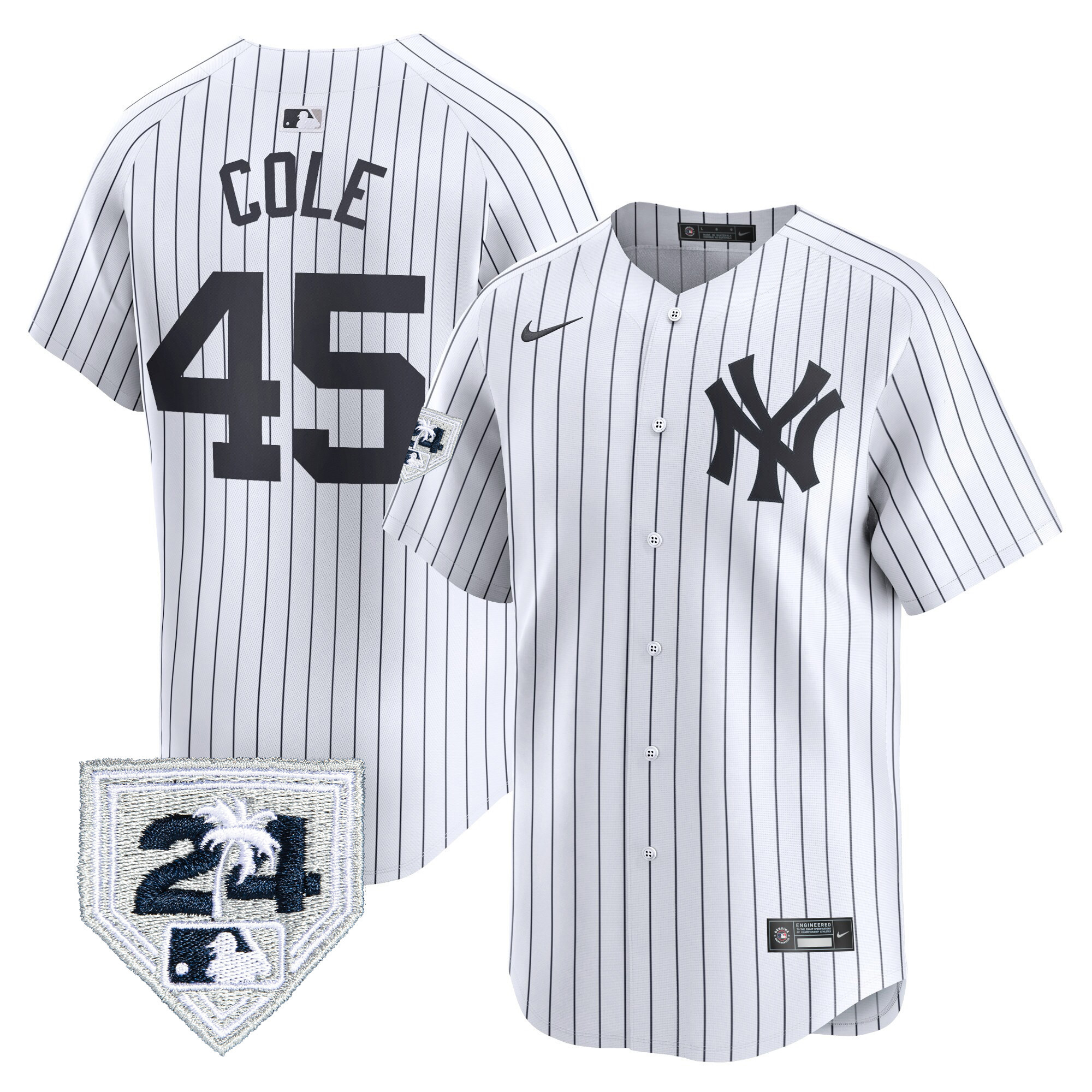 Men's New York Yankees 2024 Spring Training Patch Vapor Premier Limited Jersey - All Stitched - Image 21
