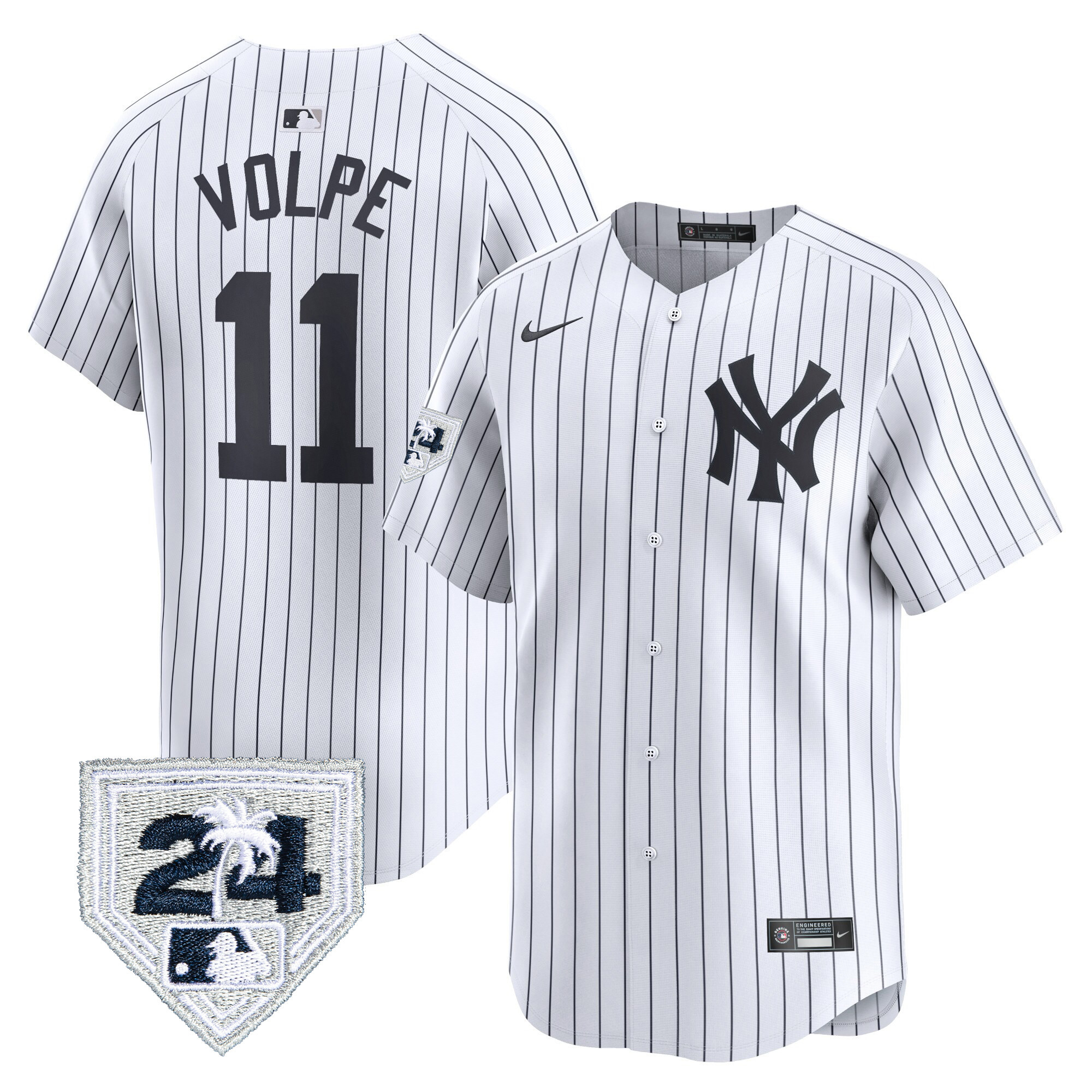 Men's New York Yankees 2024 Spring Training Patch Vapor Premier Limited Jersey - All Stitched - Image 22