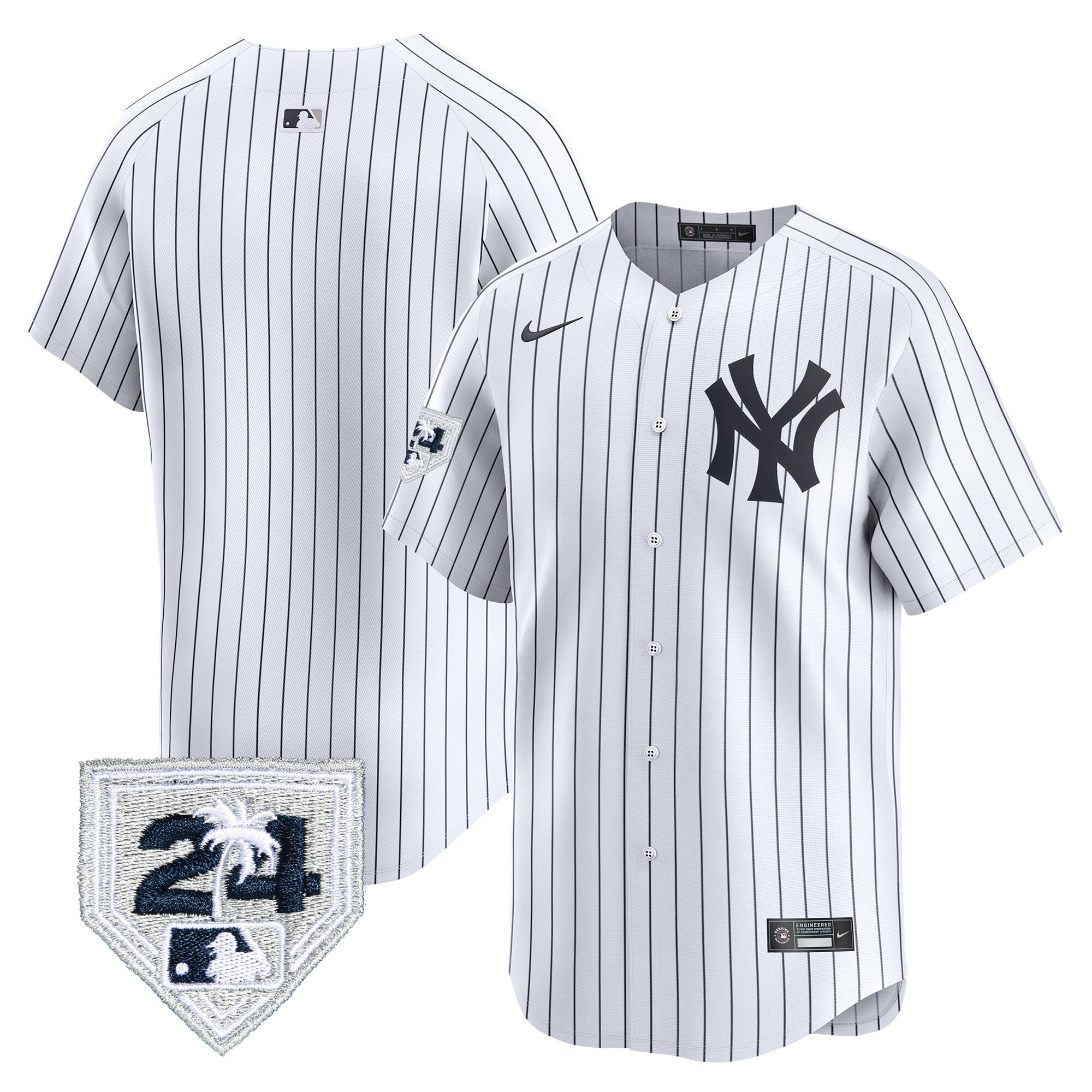 Men's New York Yankees 2024 Spring Training Patch Vapor Premier Limited Jersey - All Stitched - Image 24