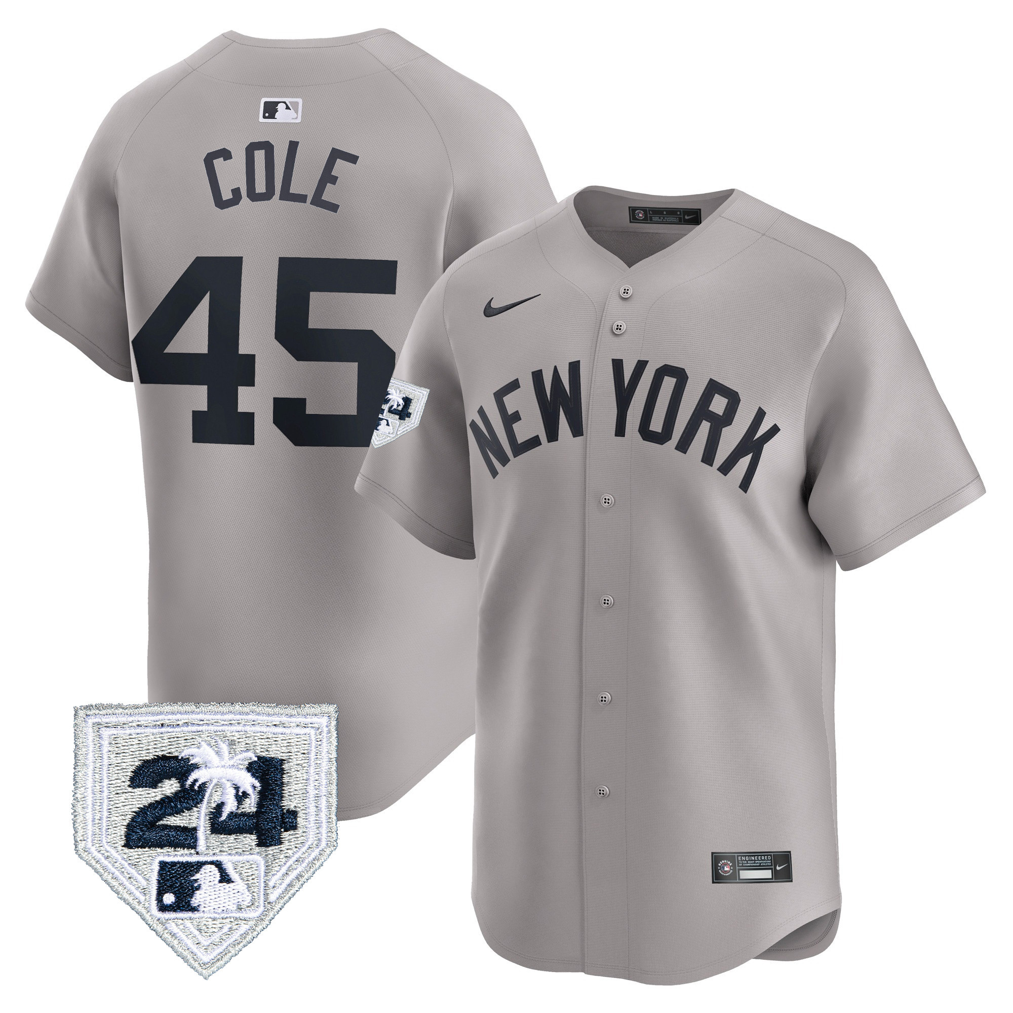 Men's New York Yankees 2024 Spring Training Patch Vapor Premier Limited Jersey - All Stitched - Image 29
