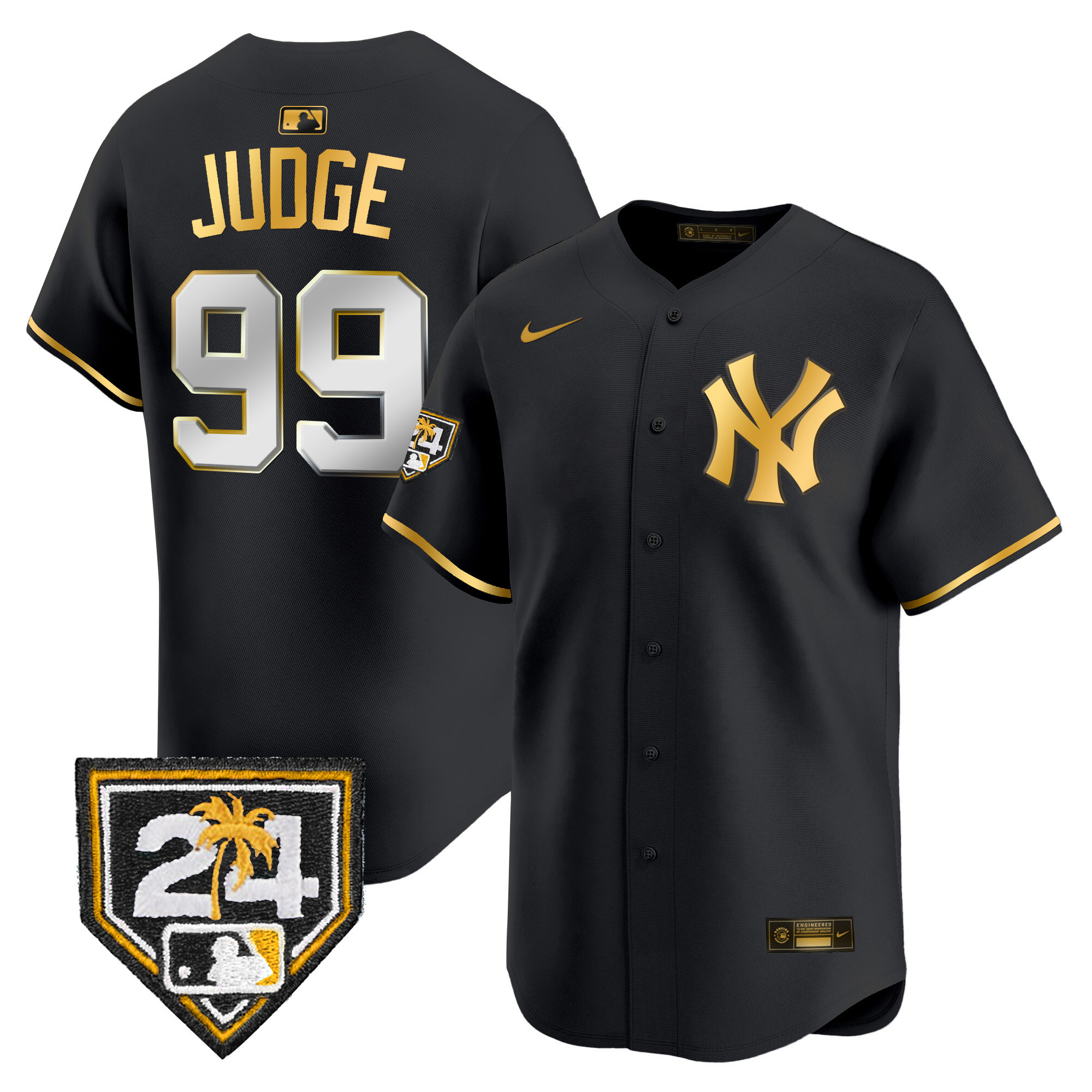 Men's New York Yankees 2024 Spring Training Patch Vapor Premier Limited Jersey - All Stitched