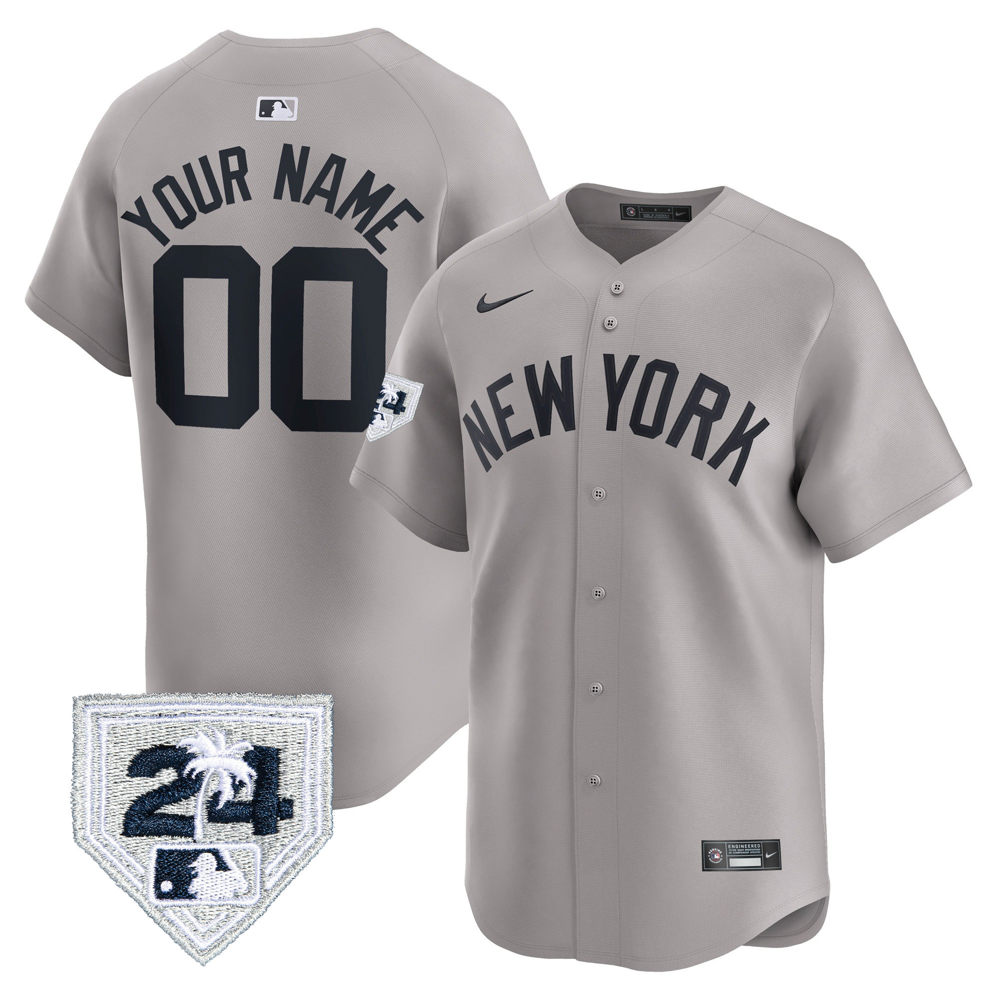 New York Yankees 2024 Spring Training Patch Vapor Premier Limited Custom Jersey - All Stitched - Image 4