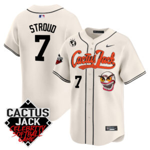 Men's Astros Cactus Jack Celebrity Softball Game Patch Vapor Premier Limited Jersey - Stitched