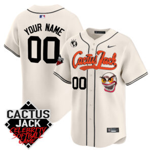 Astros Cactus Jack Celebrity Softball Game Patch Vapor Premier Limited Custom Jersey - Stitched