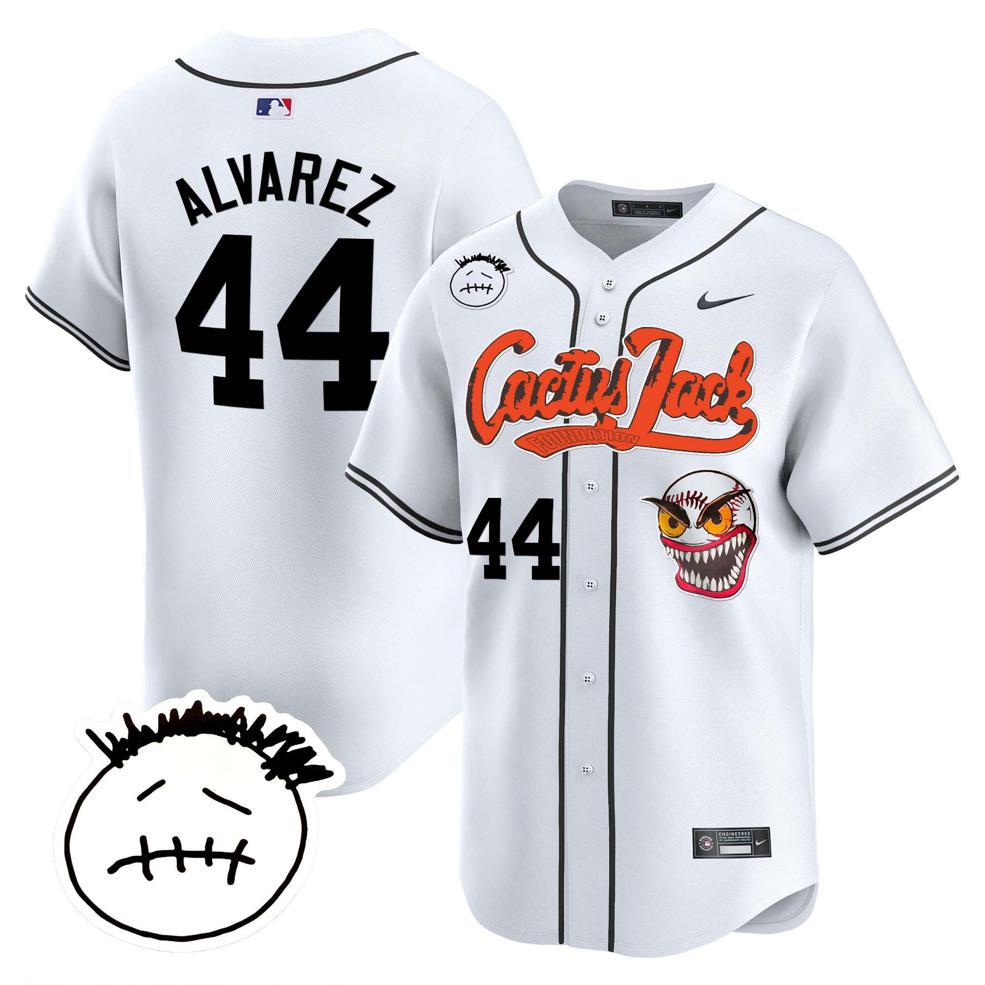 Men's Houston Astros Cactus Jack Patch Vapor Premier Limited Jersey V3 - Stitched - Image 15