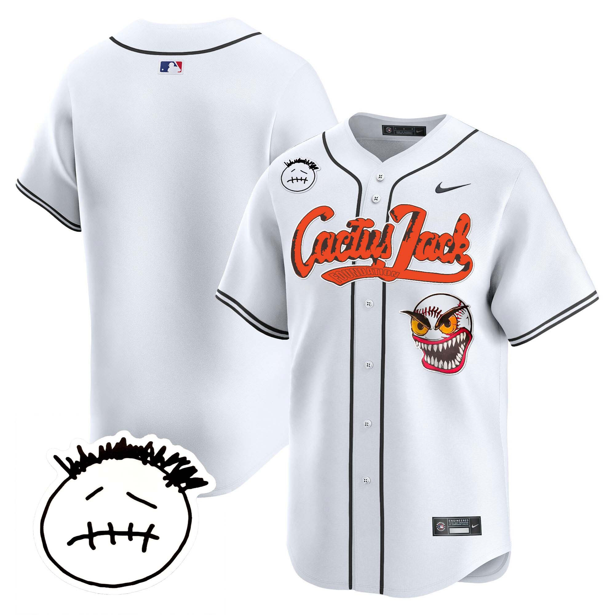 Men's Houston Astros Cactus Jack Patch Vapor Premier Limited Jersey V3 - Stitched - Image 18