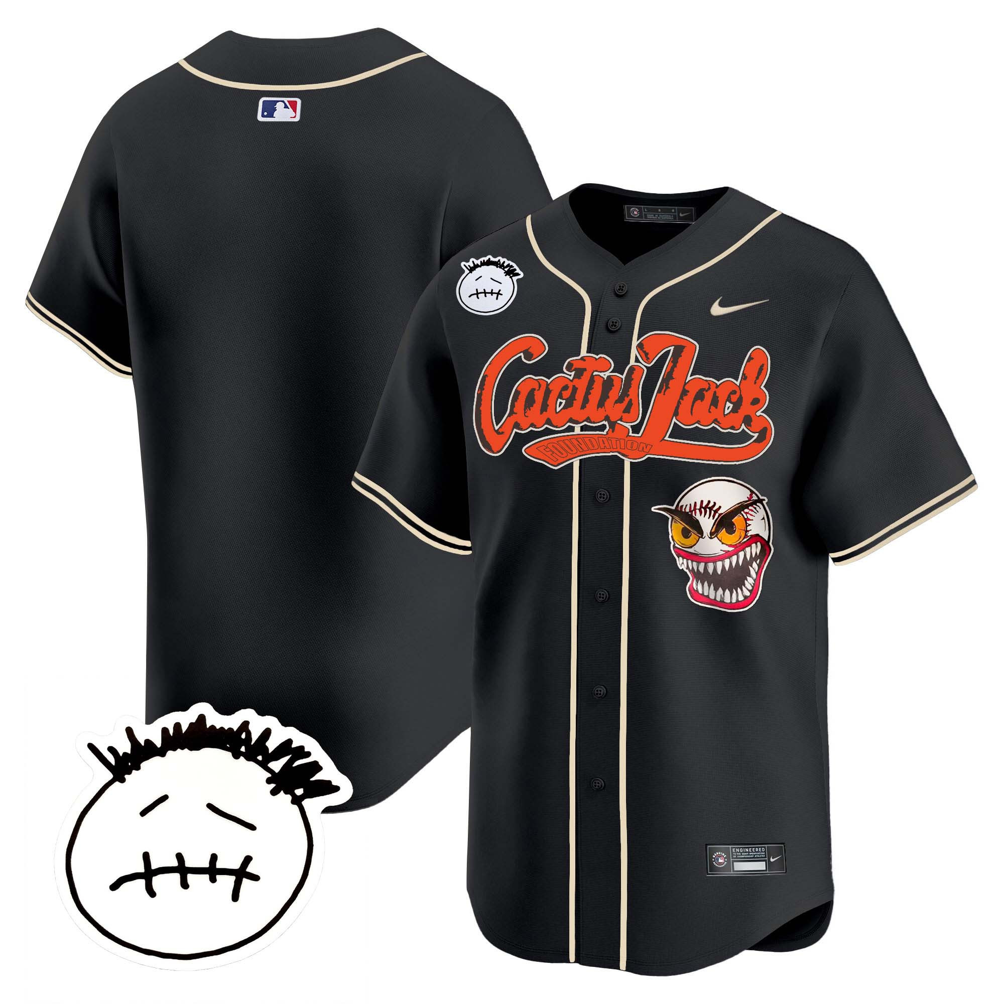 Men's Houston Astros Cactus Jack Patch Vapor Premier Limited Jersey V3 - Stitched - Image 27