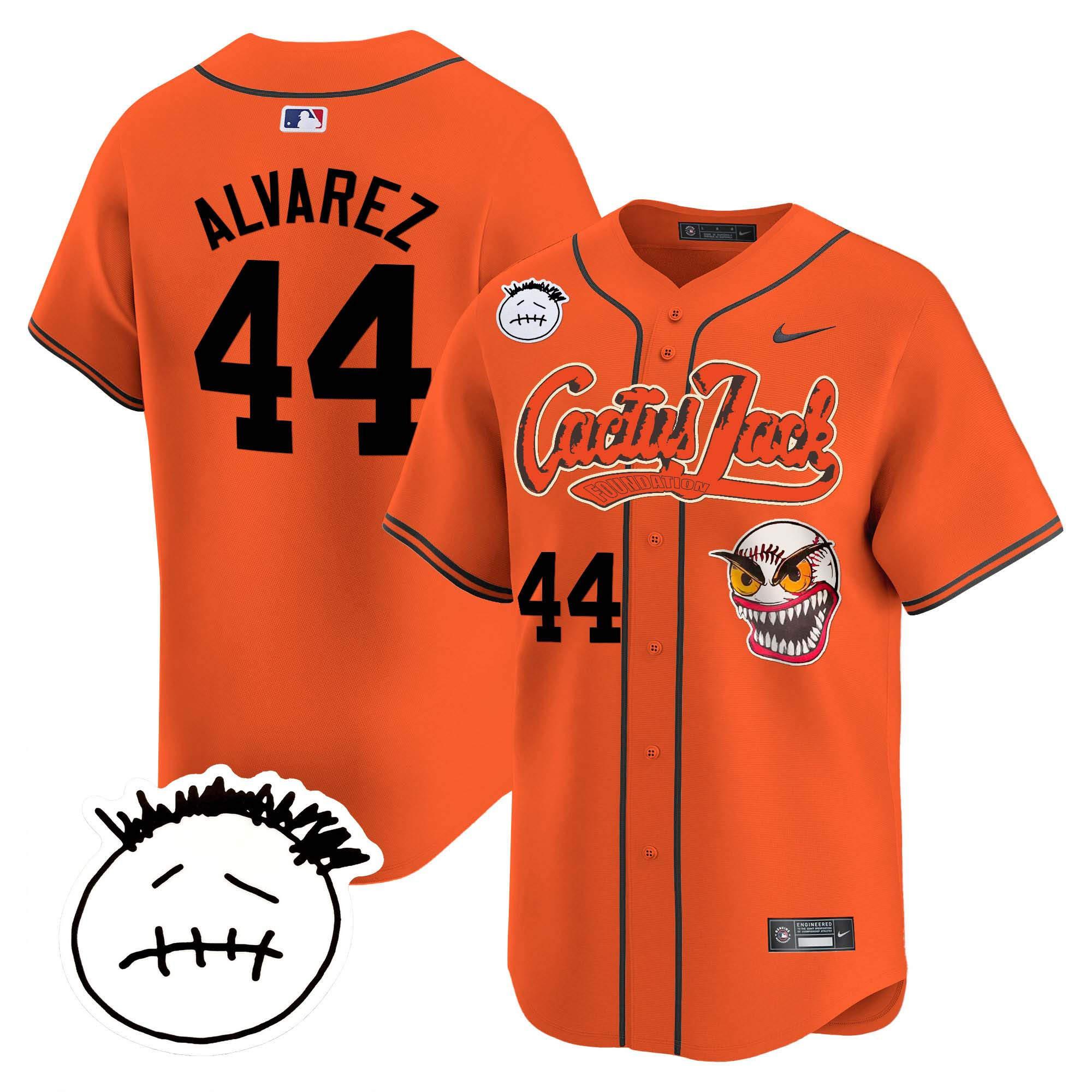 Men's Houston Astros Cactus Jack Patch Vapor Premier Limited Jersey V3 - Stitched - Image 33