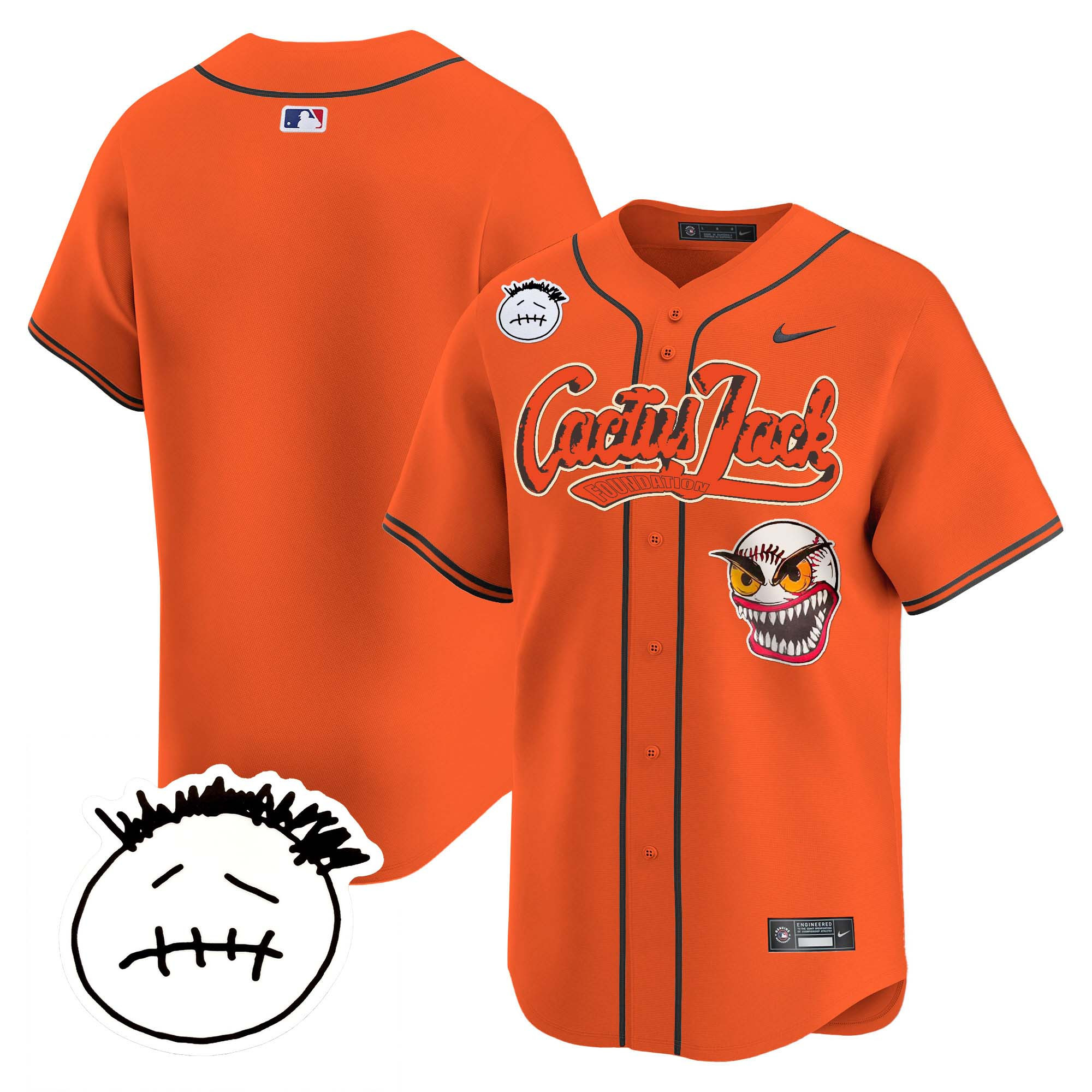 Men's Houston Astros Cactus Jack Patch Vapor Premier Limited Jersey V3 - Stitched - Image 36