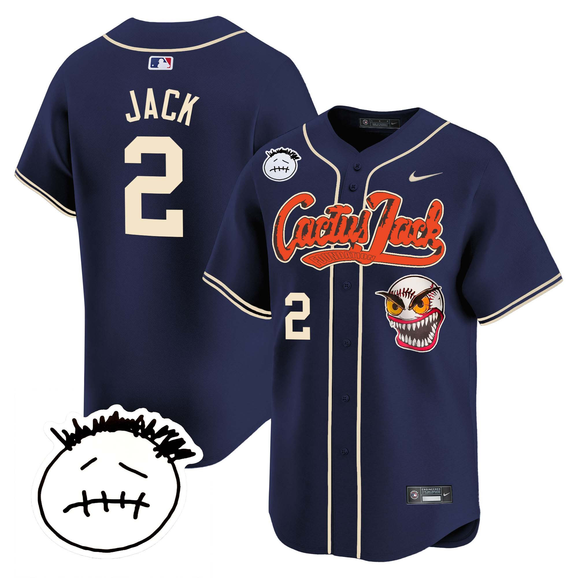 Men's Houston Astros Cactus Jack Patch Vapor Premier Limited Jersey V3 - Stitched - Image 38