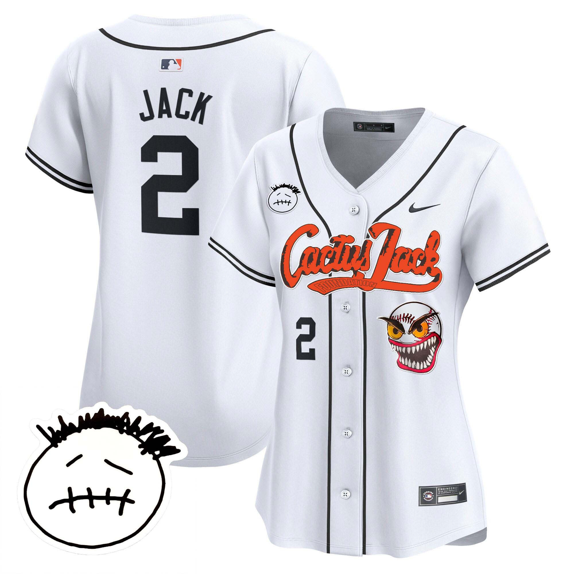 Women's Houston Astros Cactus Jack Patch Vapor Premier Limited Jersey V3 - Stitched - Image 11