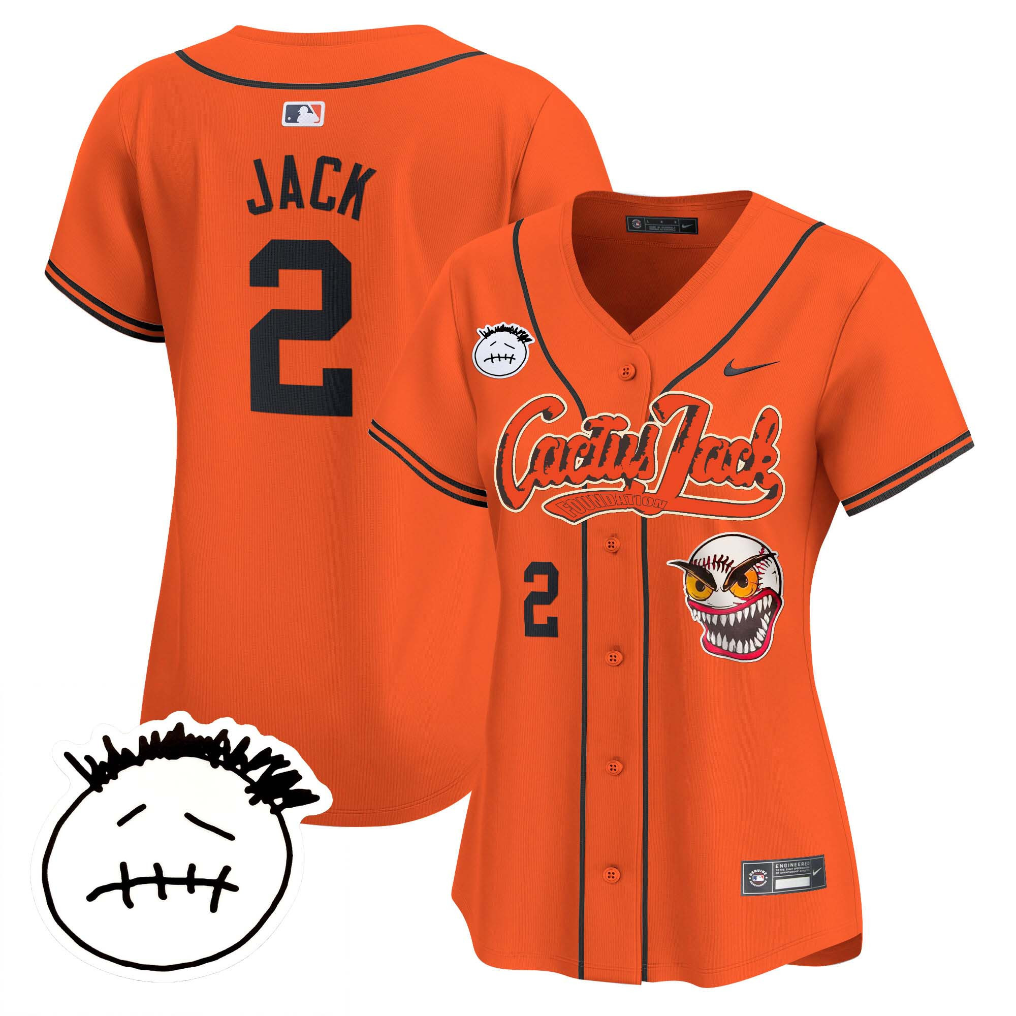 Women's Houston Astros Cactus Jack Patch Vapor Premier Limited Jersey V3 - Stitched - Image 29
