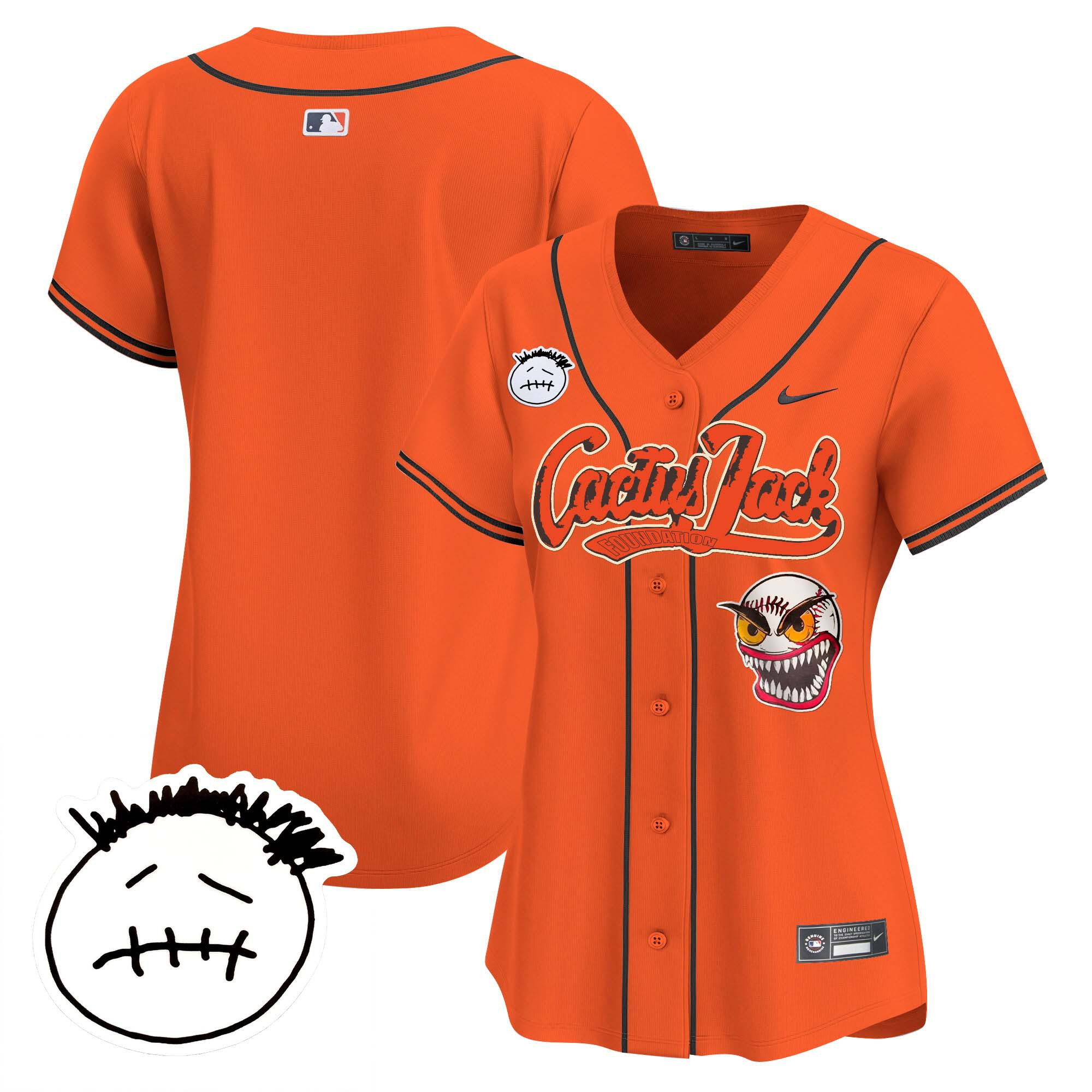Women's Houston Astros Cactus Jack Patch Vapor Premier Limited Jersey V3 - Stitched - Image 36