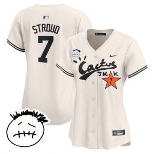 Women's Houston Astros Cactus Jack Patch Vapor Premier Limited Jersey V4 - Stitched