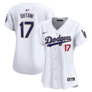Women's Dodgers Gold Trim Vapor Premier Limited Jersey - All Stitched