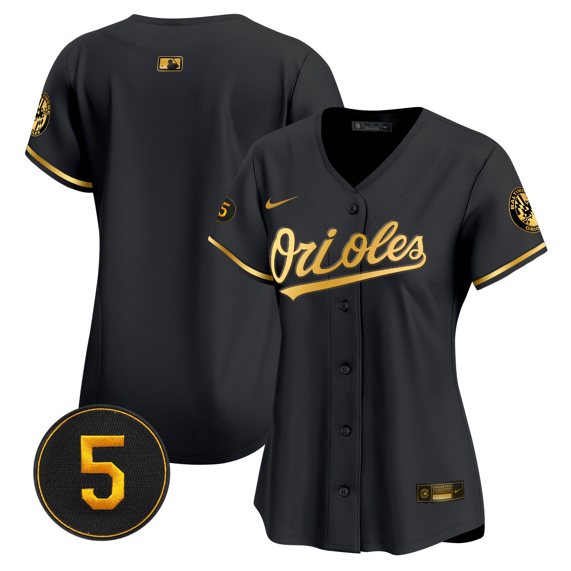 Women’s Baltimore Orioles Robinson Patch Vapor Premier Limited Jersey – All Stitched - Image 7