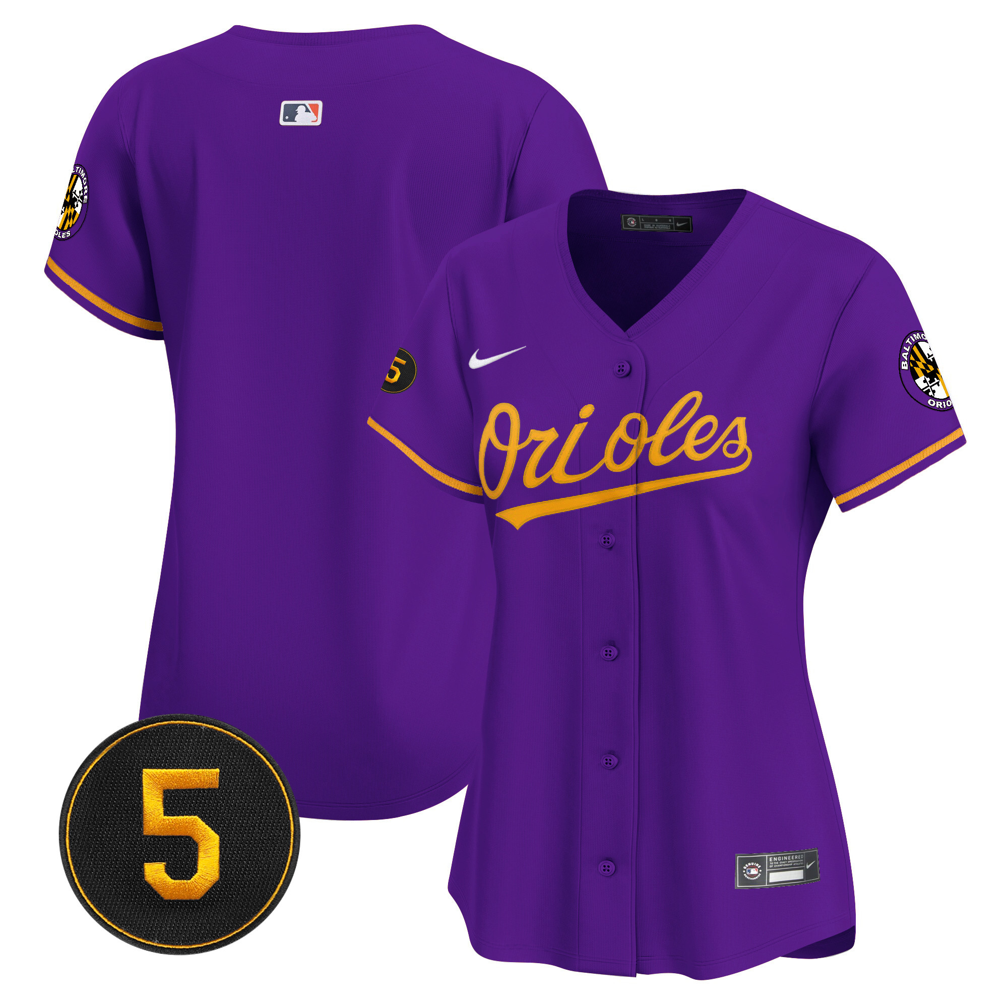 Women’s Baltimore Orioles Robinson Patch Vapor Premier Limited Jersey – All Stitched - Image 28
