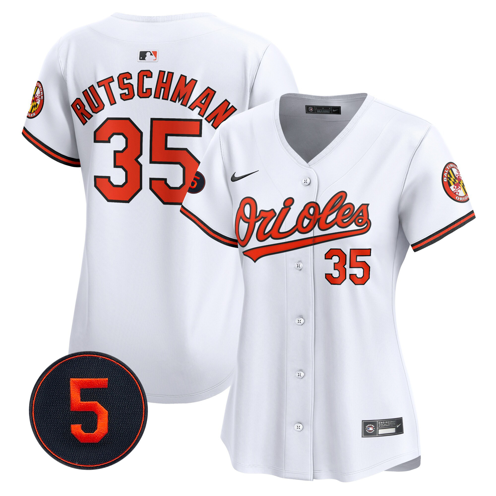 Women’s Baltimore Orioles Robinson Patch Vapor Premier Limited Jersey – All Stitched - Image 29