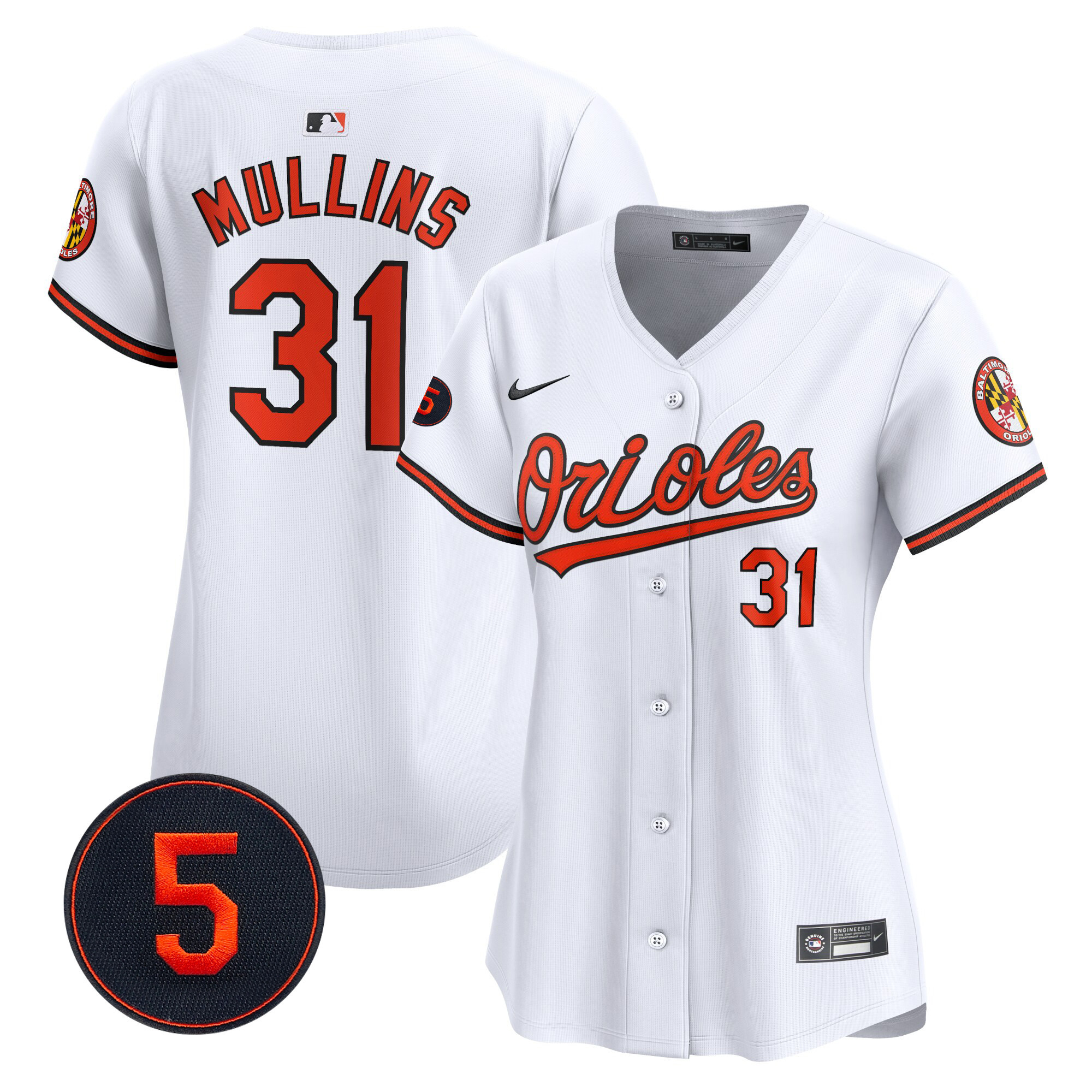 Women’s Baltimore Orioles Robinson Patch Vapor Premier Limited Jersey – All Stitched - Image 32