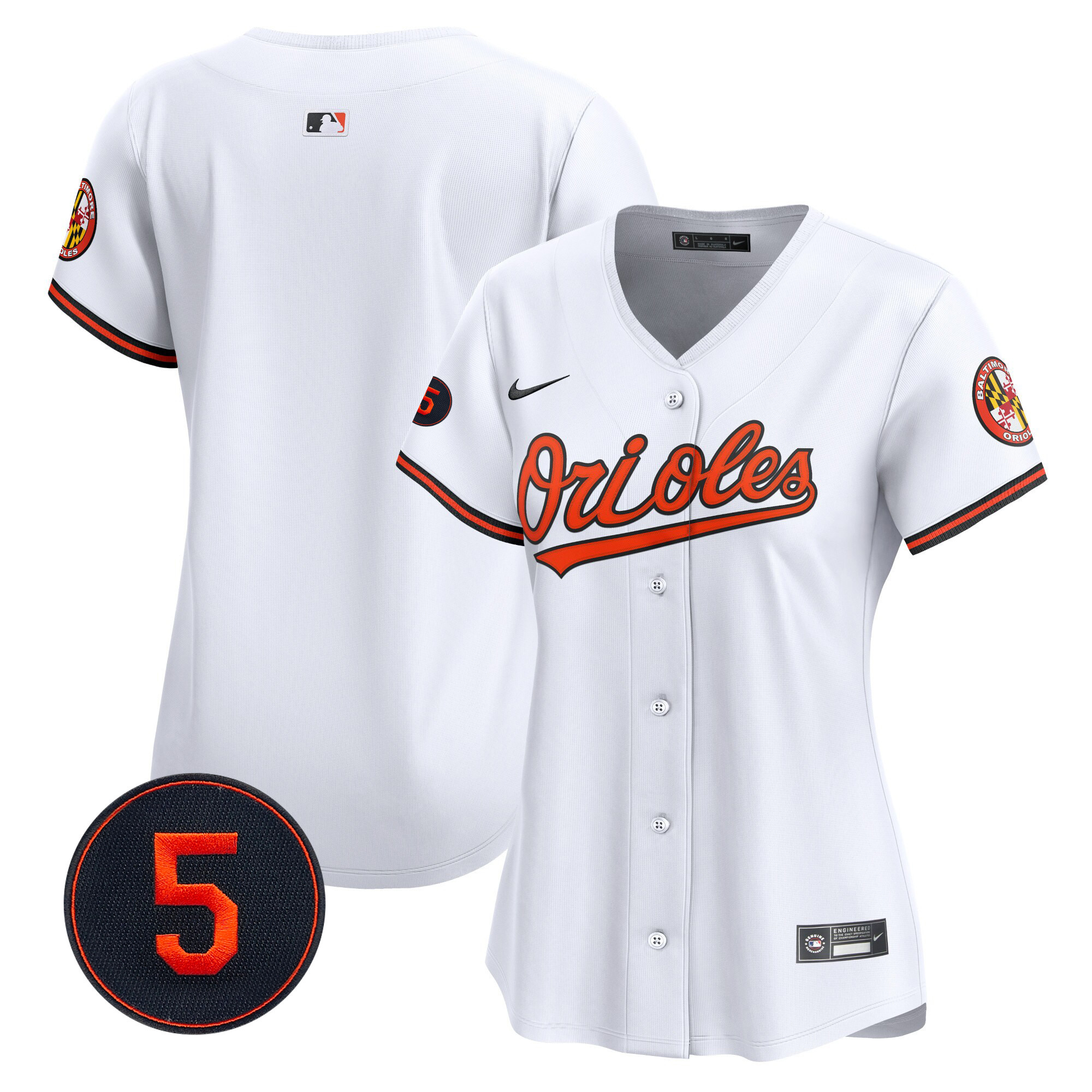 Women’s Baltimore Orioles Robinson Patch Vapor Premier Limited Jersey – All Stitched - Image 35