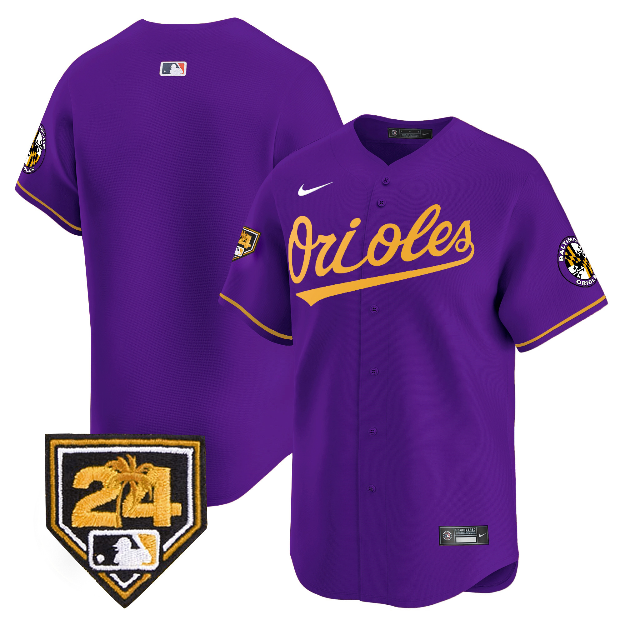 Men's Orioles 2024 Spring Training Patch Vapor Premier Limited Jersey - All Stitched - Image 21